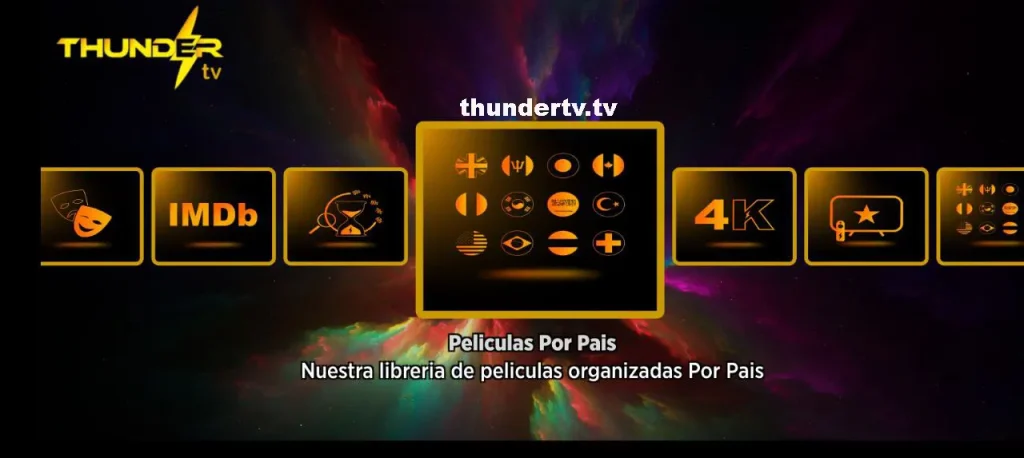 thundertv menus